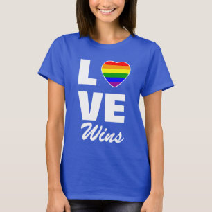 T-shirt Chemise Gay Pride Drapeau Arc-en-Ciel Cœur L'Amour