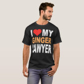 T-shirt Chemise Ginger - J'Aime Mon Avocat Ginger Funny Re (Devant entier)