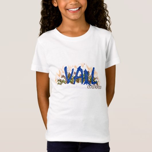 T-Shirt Chemise Girls Vail Colorado (Devant)
