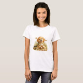 T-shirt Chemise Goldendoodle Café (Devant entier)