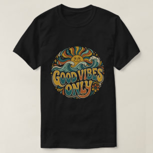 T-shirt Chemise Good Vibes Only Tee Rétro Positif Soleil