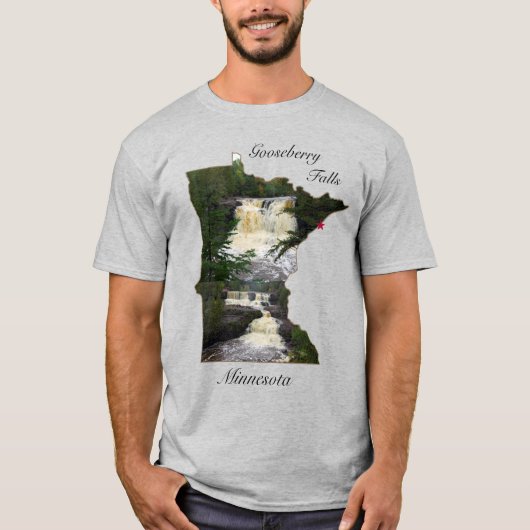 T-shirt Chemise Gooseberry Falls lettrage noir (Devant)