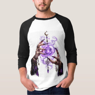 T-shirt Chemise Gothique Magie Violette Mains de Sorcière