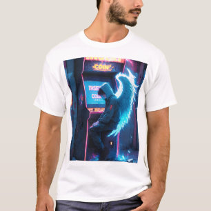 T-shirt Chemise graphique à thème cyber punk animé
