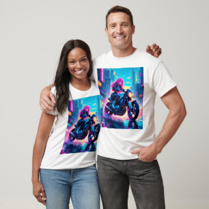 T-shirt Chemise graphique à thème cyberpunk animé
