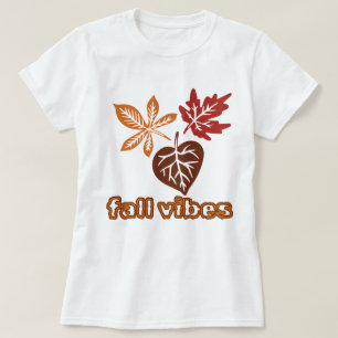 T-shirt Chemise graphique avec feuilles d'automne mignonne