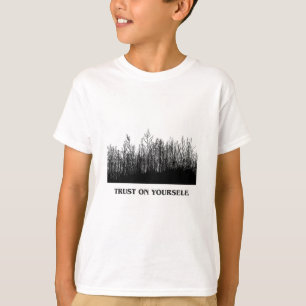 T-shirt Chemise Graphique avec Silhouette d'Arbre Artistiq