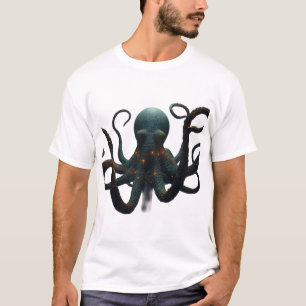T-shirt Chemise graphique bioluminescente à motif de pieuv