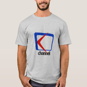 T-shirt "Chemise graphique canal avec design bleu et rouge