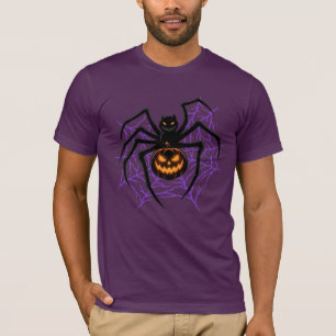 T-shirt Chemise graphique de citrouille araignée Halloween