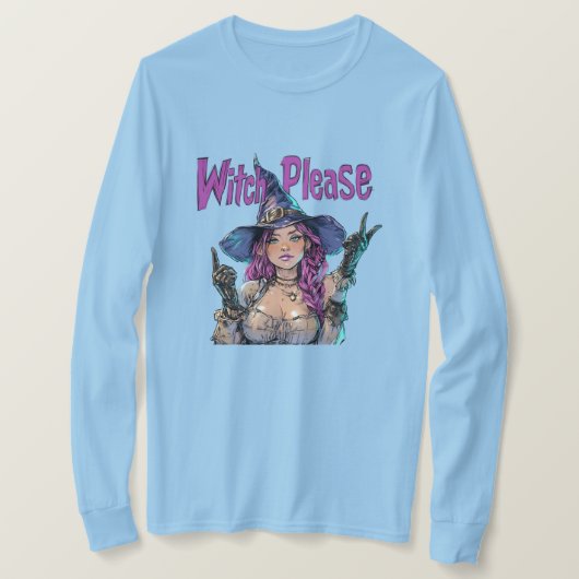 T-shirt Chemise graphique de Halloween « Witch Please » – (Design devant)