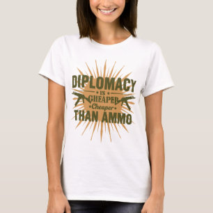 T-shirt Chemise graphique de style militaire rétro vintage