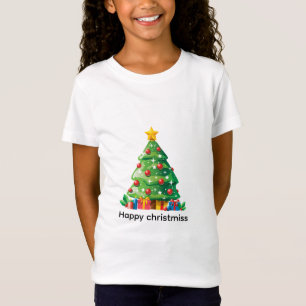 T-Shirt Chemise graphique festive à l'arbre de Noël