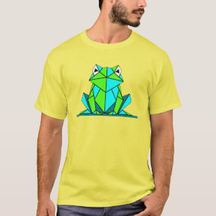 T-shirt Chemise graphique moderne origami grenouille géomé