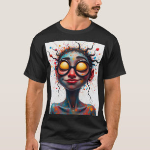 T-shirt Chemise graphique vibrante et chaotique de l'art p