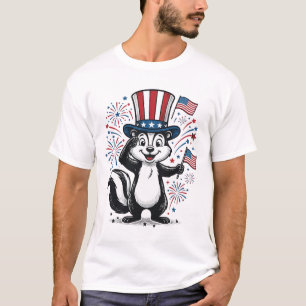 T-shirt Chemise graphique vintage feux d'artifice Skunk pa