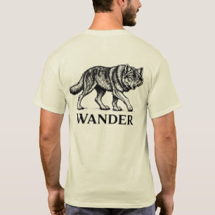 T-shirt Chemise graphique « Wander » Loup – Aventure du lo
