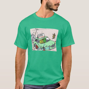 T-shirt Chemise Green Weenii "Student Driver Pizza"