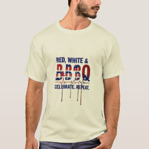 T-shirt Chemise grill patriotique pour 4 juillet