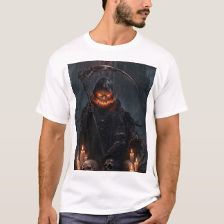 T-shirt Chemise Grim Reaper Sorcier de Feu Dark Fantasy