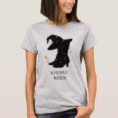 T-shirt Chemise grise basique Halloween sorcière de cuisin (Devant)