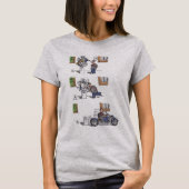 T-shirt Chemise grise pour femmes Biker At Museum (Devant)