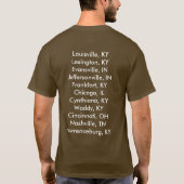 T-shirt Chemise habituelle de tour du monde de bande de (Dos)