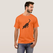 T-shirt Chemise Halloween chat noir (Devant entier)