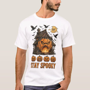 T-shirt Chemise Halloween Citrouille Fantôme Mignon de Sai