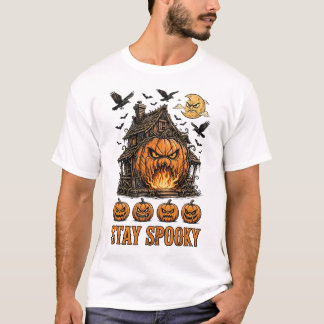T-shirt Chemise Halloween Citrouille Fantôme Mignon de Sai