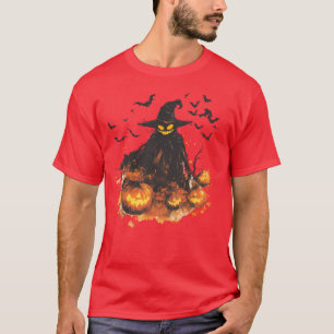T-shirt Chemise Halloween Citrouille Sombre – Épouvante