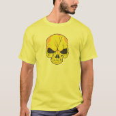 T-shirt Chemise Halloween crâne jaune (Devant)