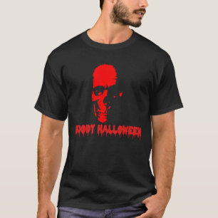 T-shirt Chemise Halloween Crâne rouge effrayant