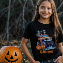 Chemise Halloween de camion monstre personnalisée