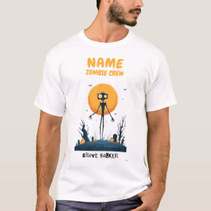 T-shirt Chemise Halloween Équipe de Zombies Personnalisée