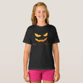 T-shirt Chemise Halloween face Citrouille mal (Devant entier)