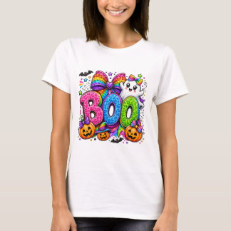 T-shirt Chemise Halloween Fantôme Arc-en-ciel Boo