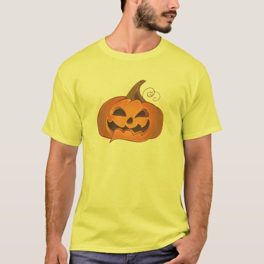 T-shirt Chemise Halloween Jack O'Lantern (Devant)
