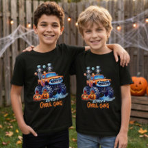 Chemise Halloween Monster Truck Personnalisée pour