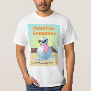 T-shirt Chemise hawaïenne de bonhomme de neige