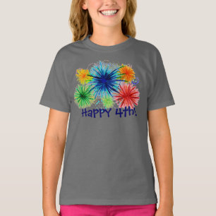 T-shirt Chemise heureuse de filles 4ème