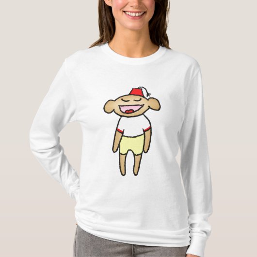 T-shirt Chemise heureuse de singe (Devant)