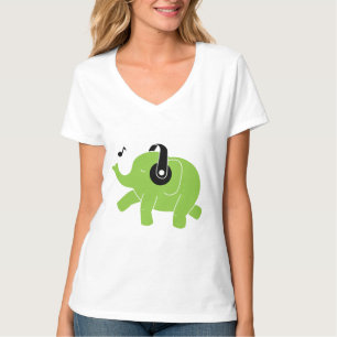 T-shirt Chemise heureuse d'éléphant de danse