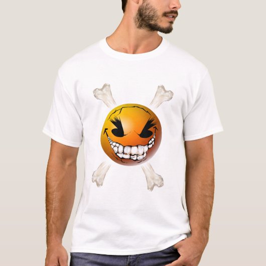 T-shirt Chemise heureuse et mauvaise de visage (Devant)