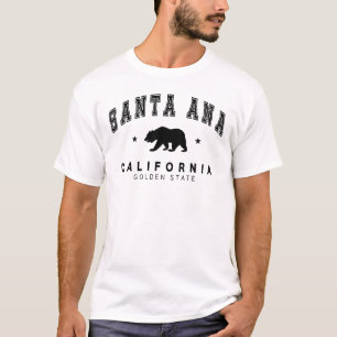 T-shirt Chemise homme blanche Santa Ana - Motif Ours Grizz