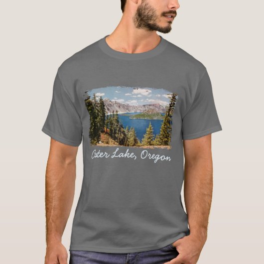 T-shirt Chemise homme Crater Lake Oregon (Devant)