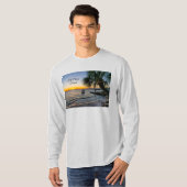 T-shirt Chemise homme Gulf Breeze Floride Sunset à manches (Devant entier)