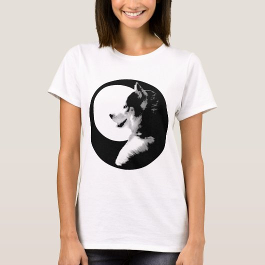 T-shirt Chemise Husky Femme Chirt Husky Wolf Plus Taille C (Devant)
