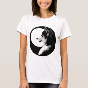 T-shirt Chemise Husky pour femmes Chemise Husky Loup Grand