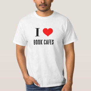 T-shirt Chemise - I Heart livre cafés
